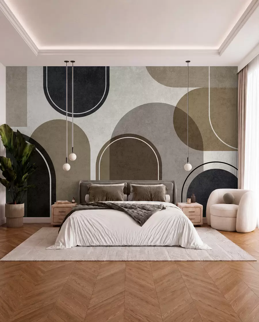 Fototapetai Smėlio spalvos geometrinės arkos u99095
