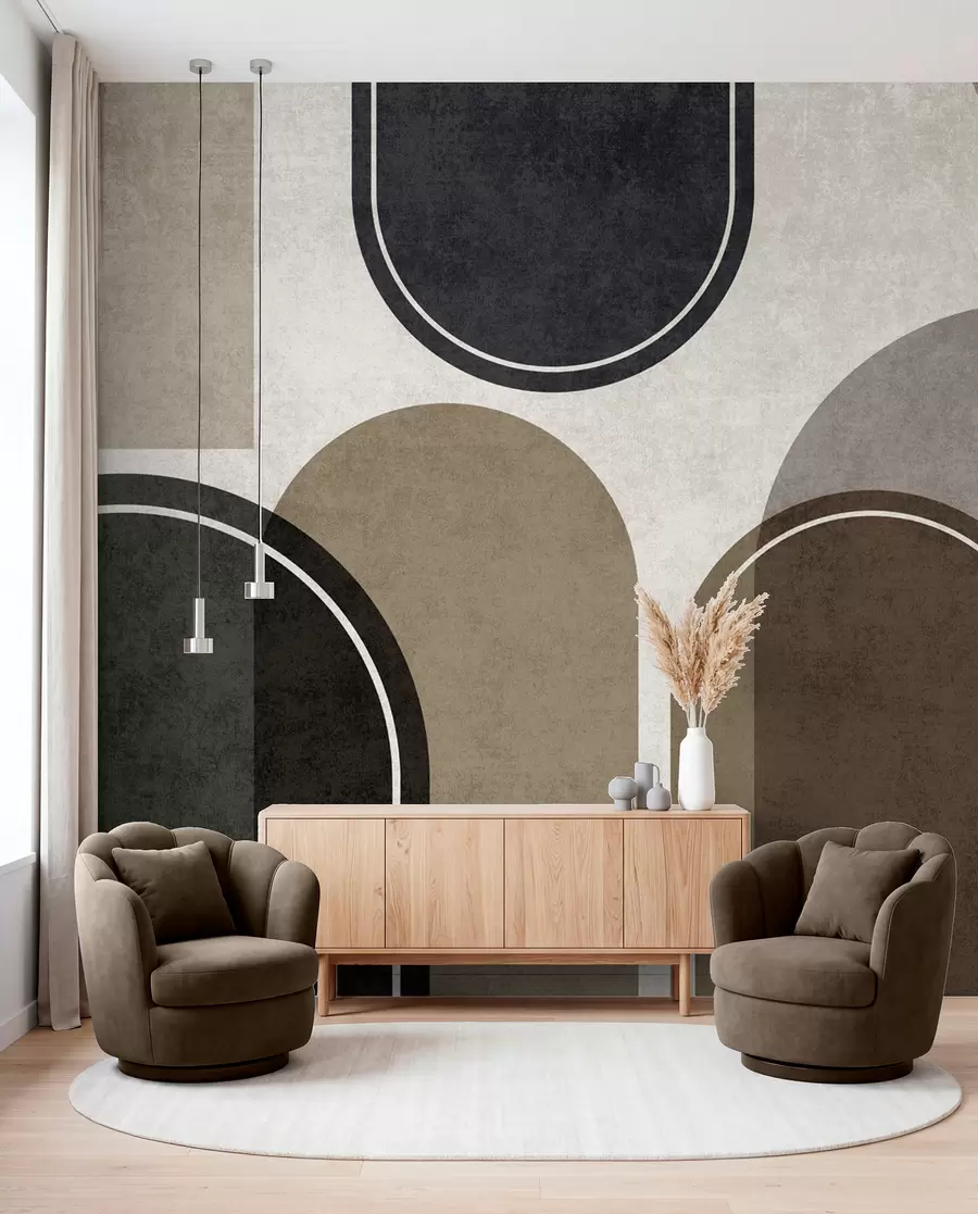 Fototapetai Smėlio spalvos geometrinės arkos u99095