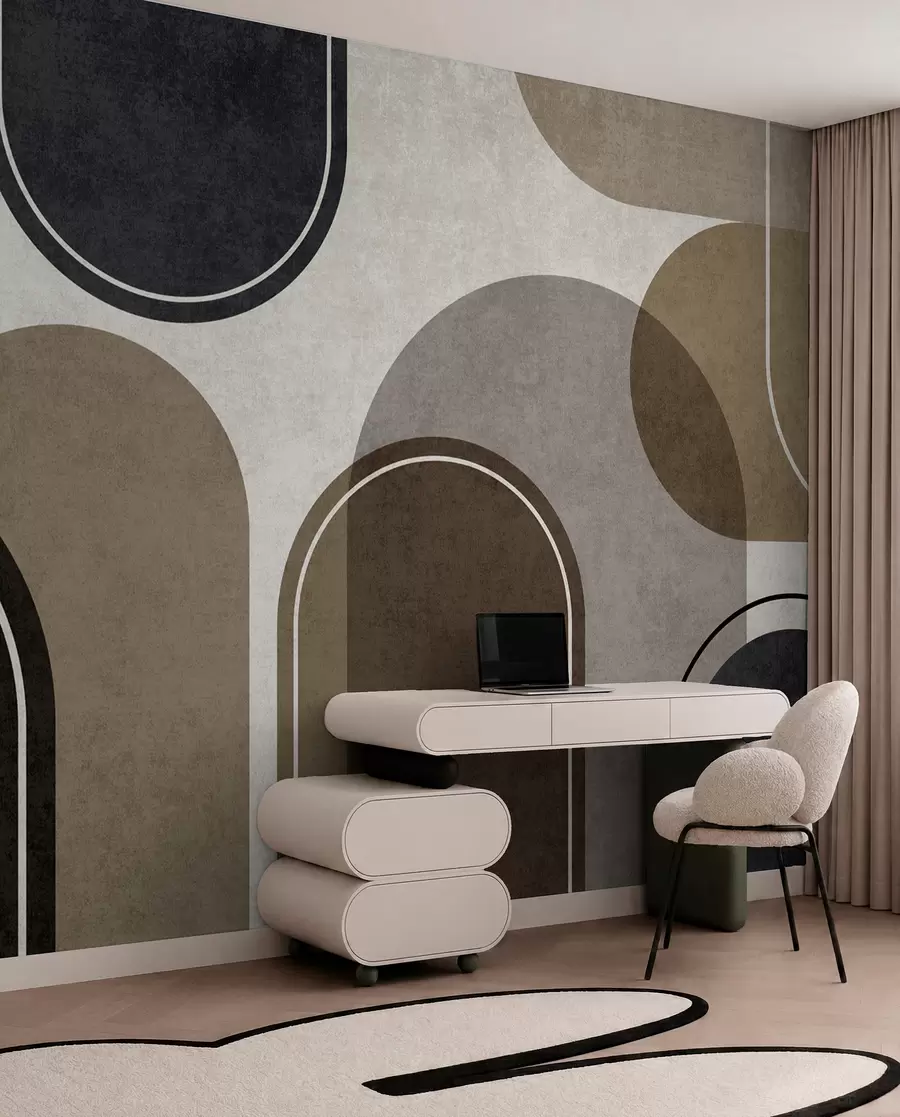 Fototapetai Smėlio spalvos geometrinės arkos u99095