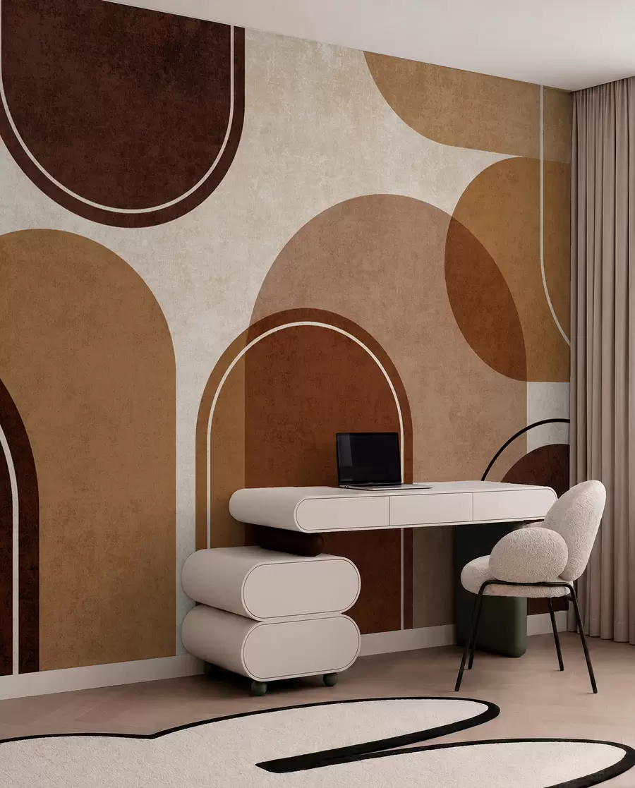 Fototapetai Oranžinės spalvos geometrinės arkos u99095v1