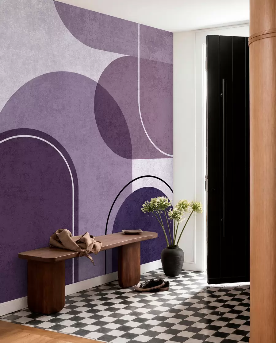 Fototapetai Violetinės spalvos geometrinės arkos u99095v4