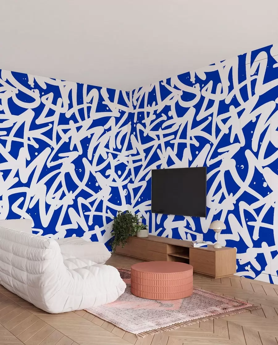 Fototapetai Graffiti Emocijos: mėlyna u99087v2