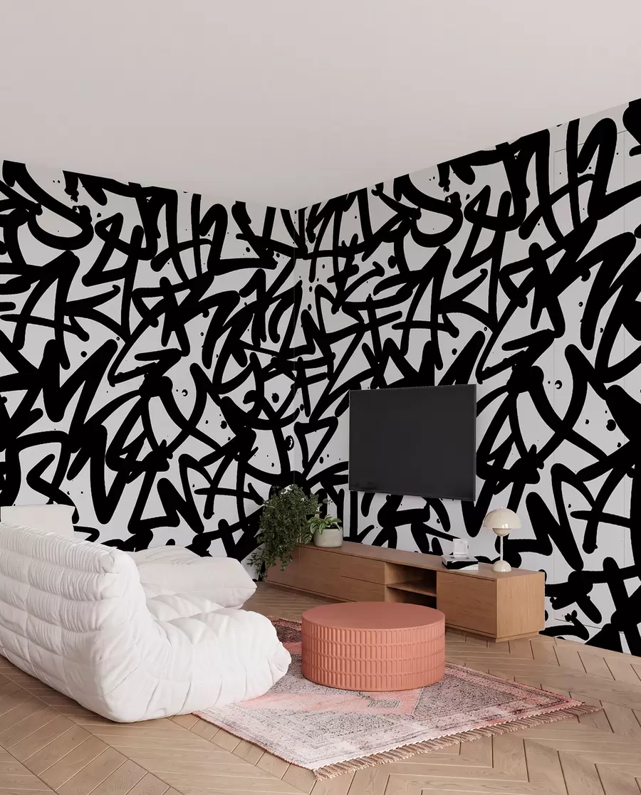 Fototapetai Graffiti emocijos: Juodoji u99087v3
