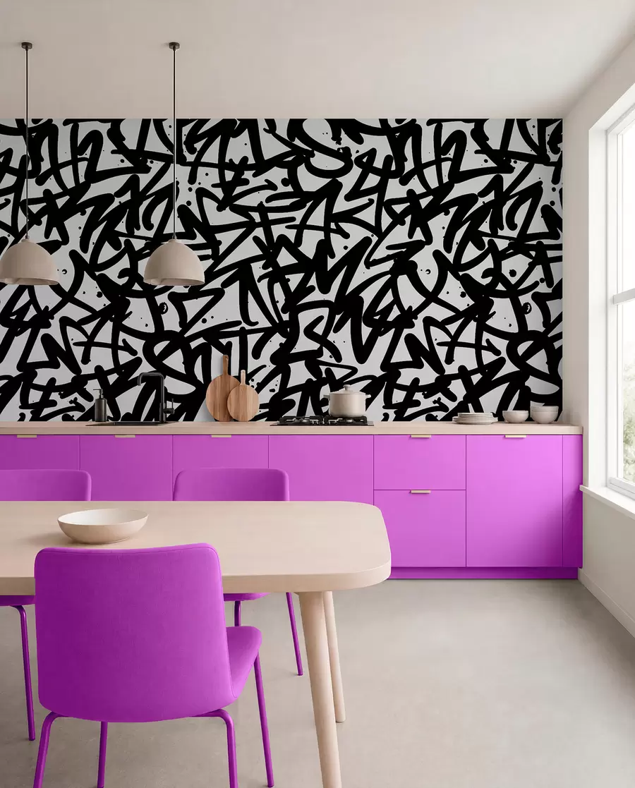 Fototapetai Graffiti emocijos: Juodoji u99087v3
