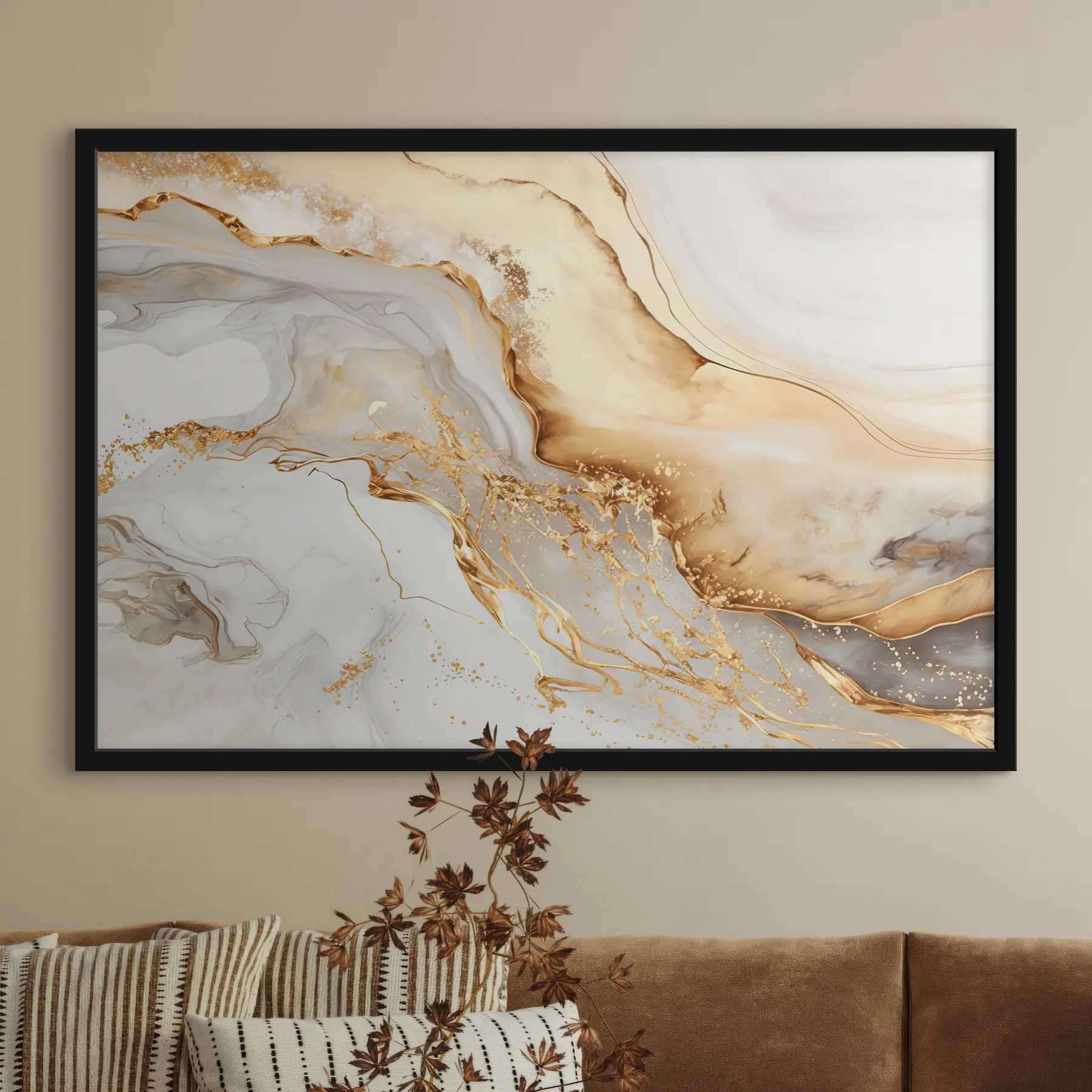 Fototapetai Balta ir smėlio spalva f34129