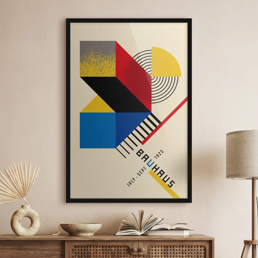 Fototapetai Ryškus geometrinis dizainas Bauhaus stiliumi f36279