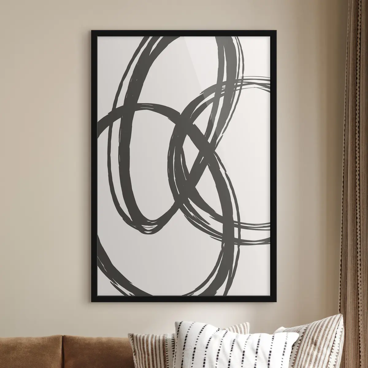 Plakatas Dinamiškos linijos, kuriančios vizualinę harmoniją f36407
