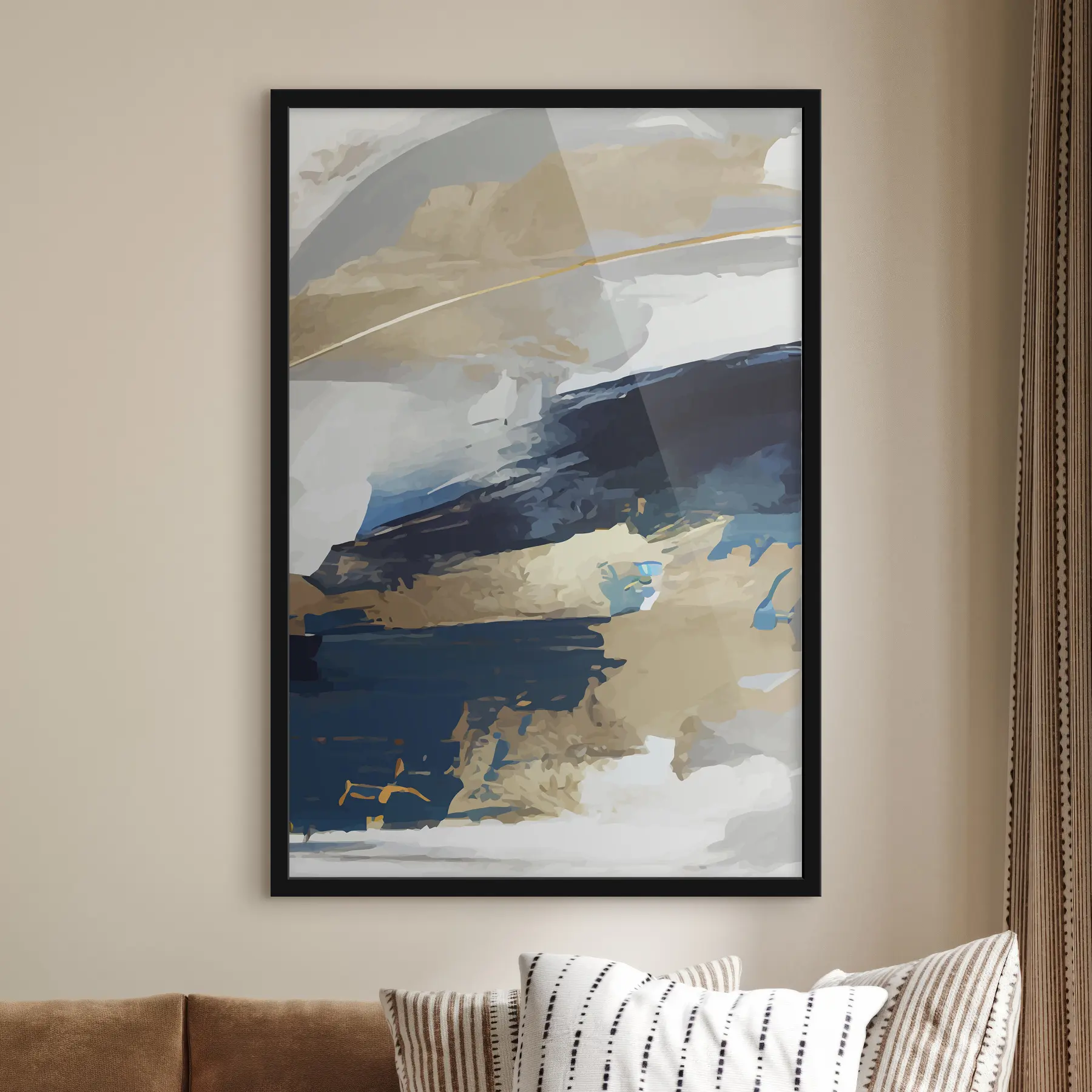 Fototapetai Įspūdinga pilka ir mėlyna abstrakcija f36621