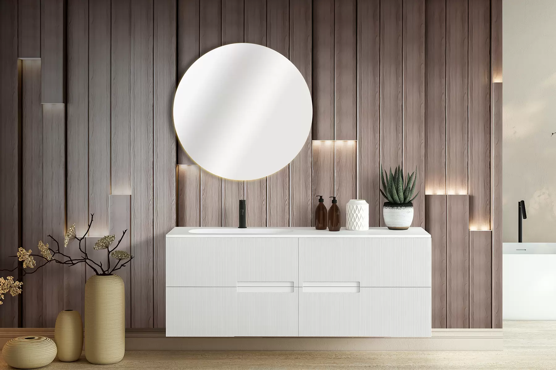 Fototapetai Klasikinės medinės plokštės su 3D apšvietimu u99321