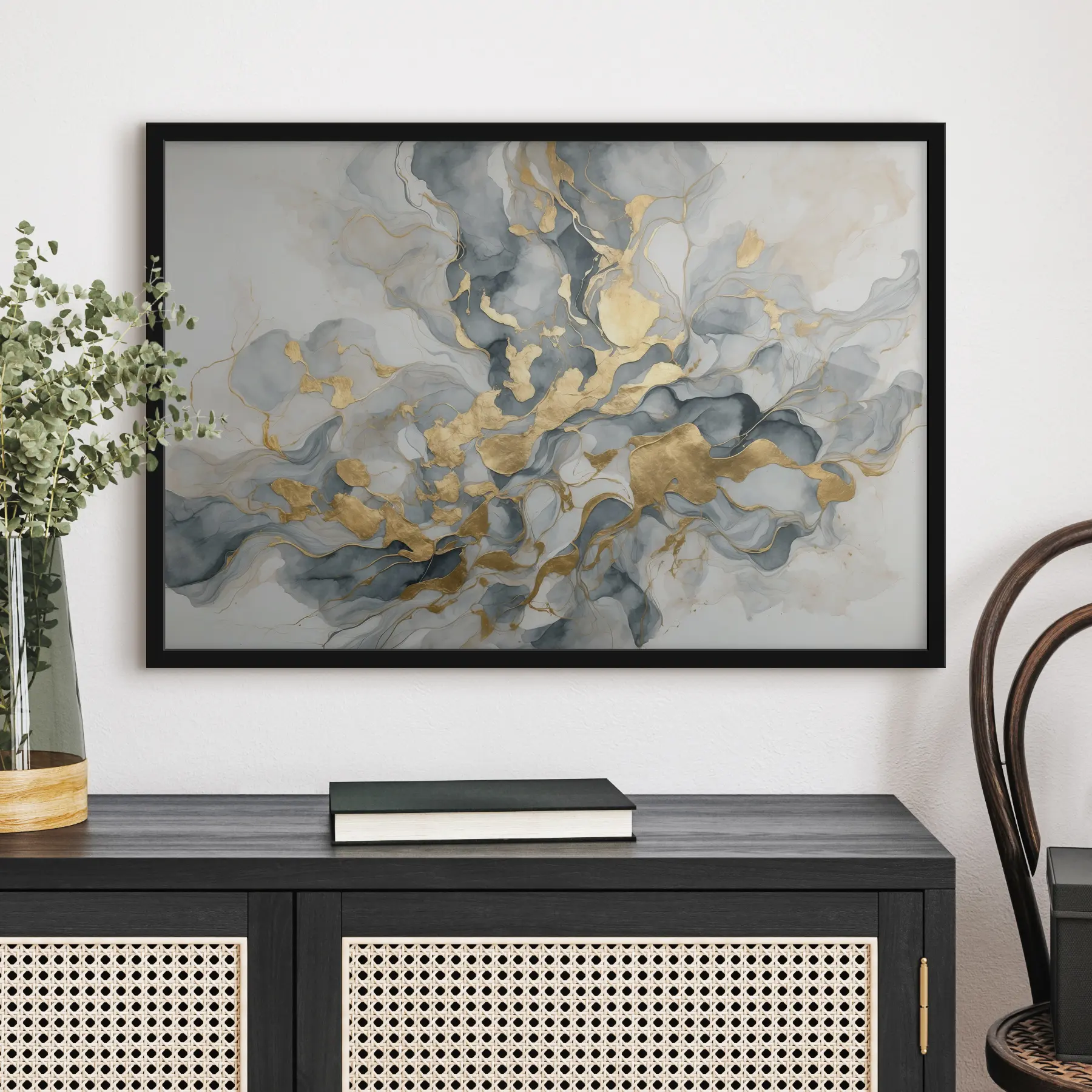 Fototapetai Abstraktaus meno kūriniai mėlynais akvarelės dažais f37331