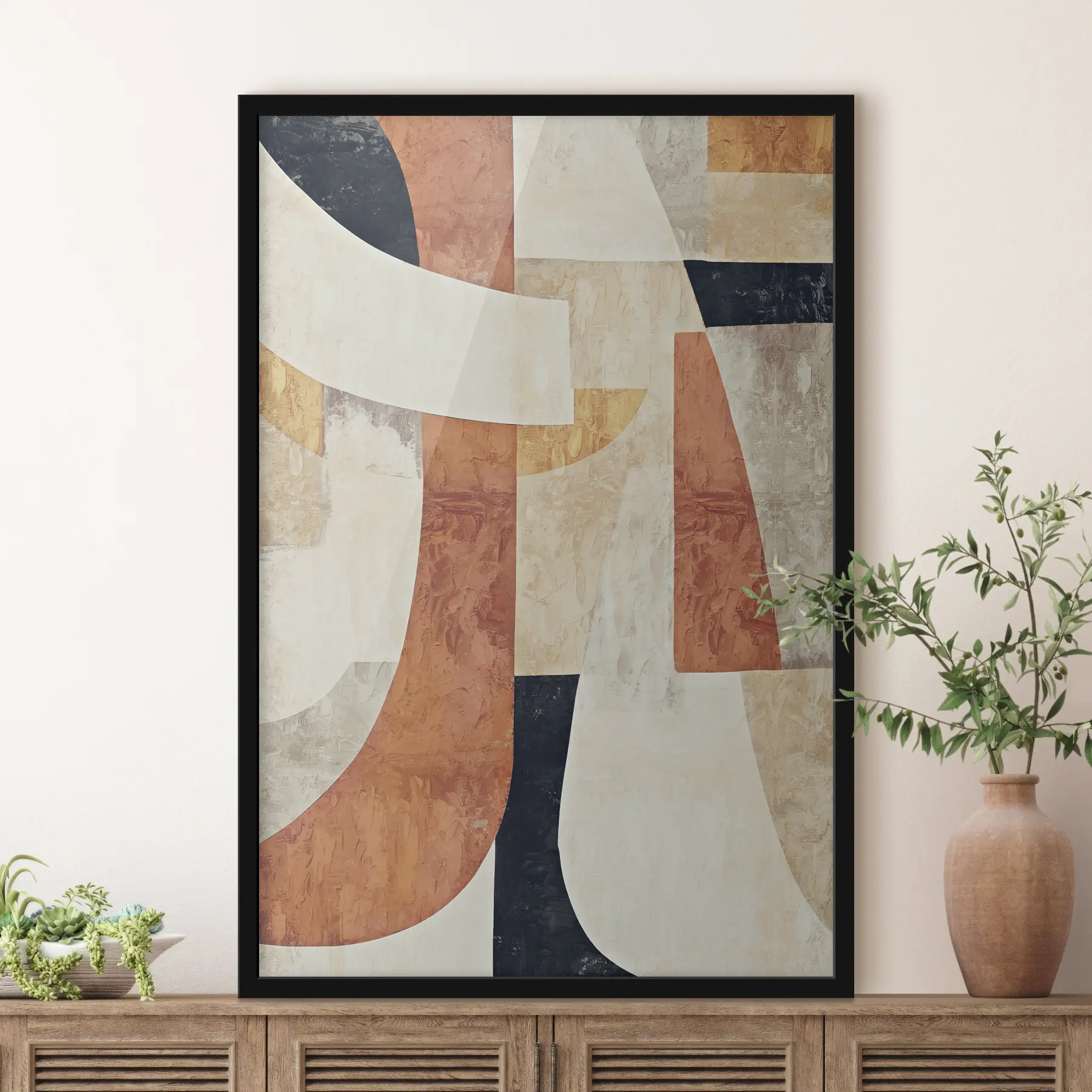 Fototapetai Šiltų tonų abstrakčios formos f37284