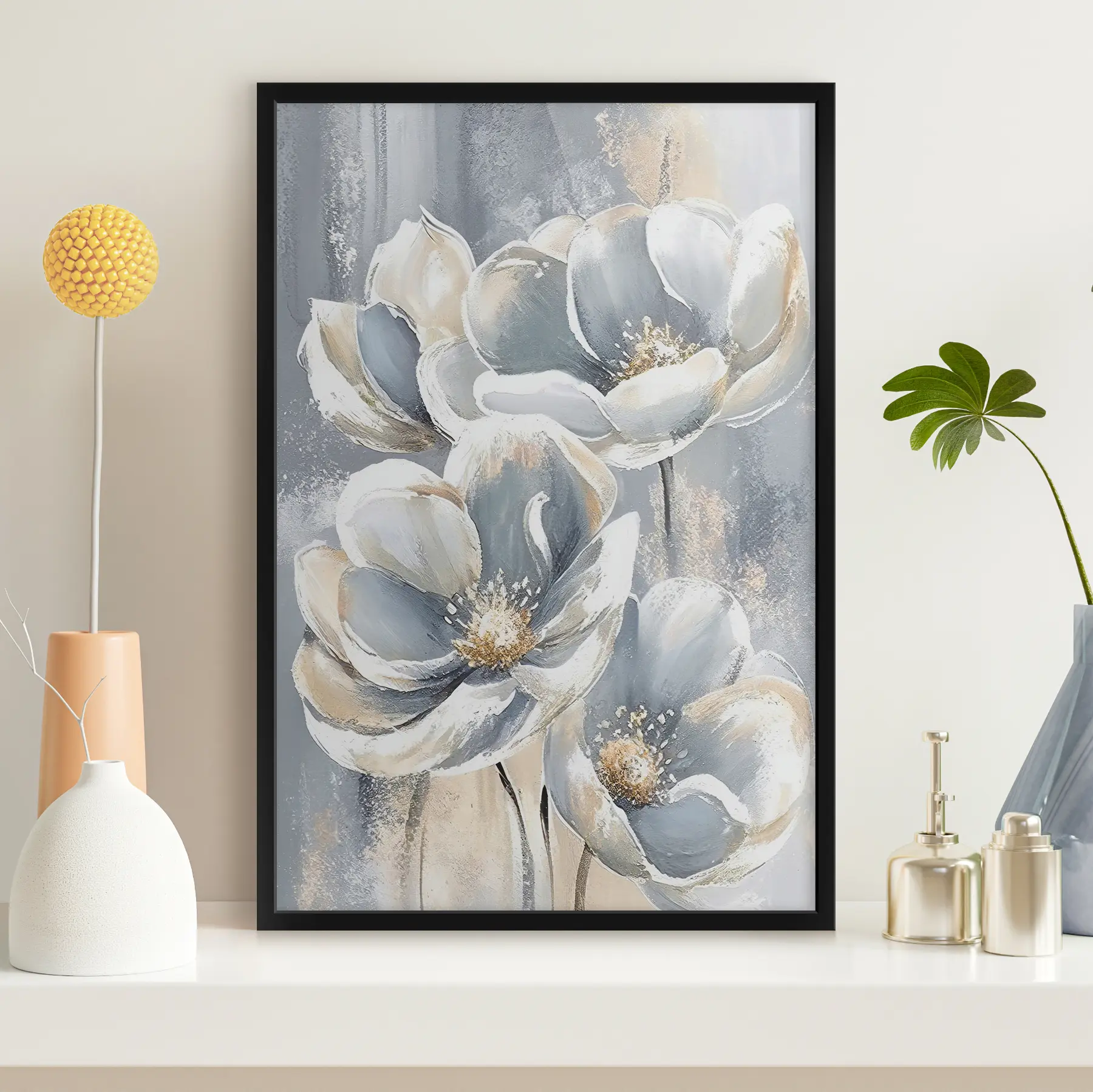 Fototapetai Elegantiški žiedai ramiomis spalvomis f37144